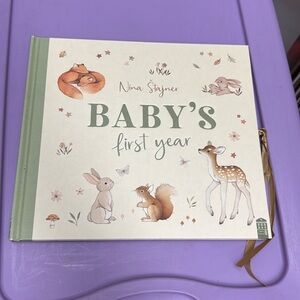 BNWT • 'Baby's First Year' Book (with side ties)